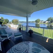 Covered porch and expansive deck on Lake Somerset, MI
